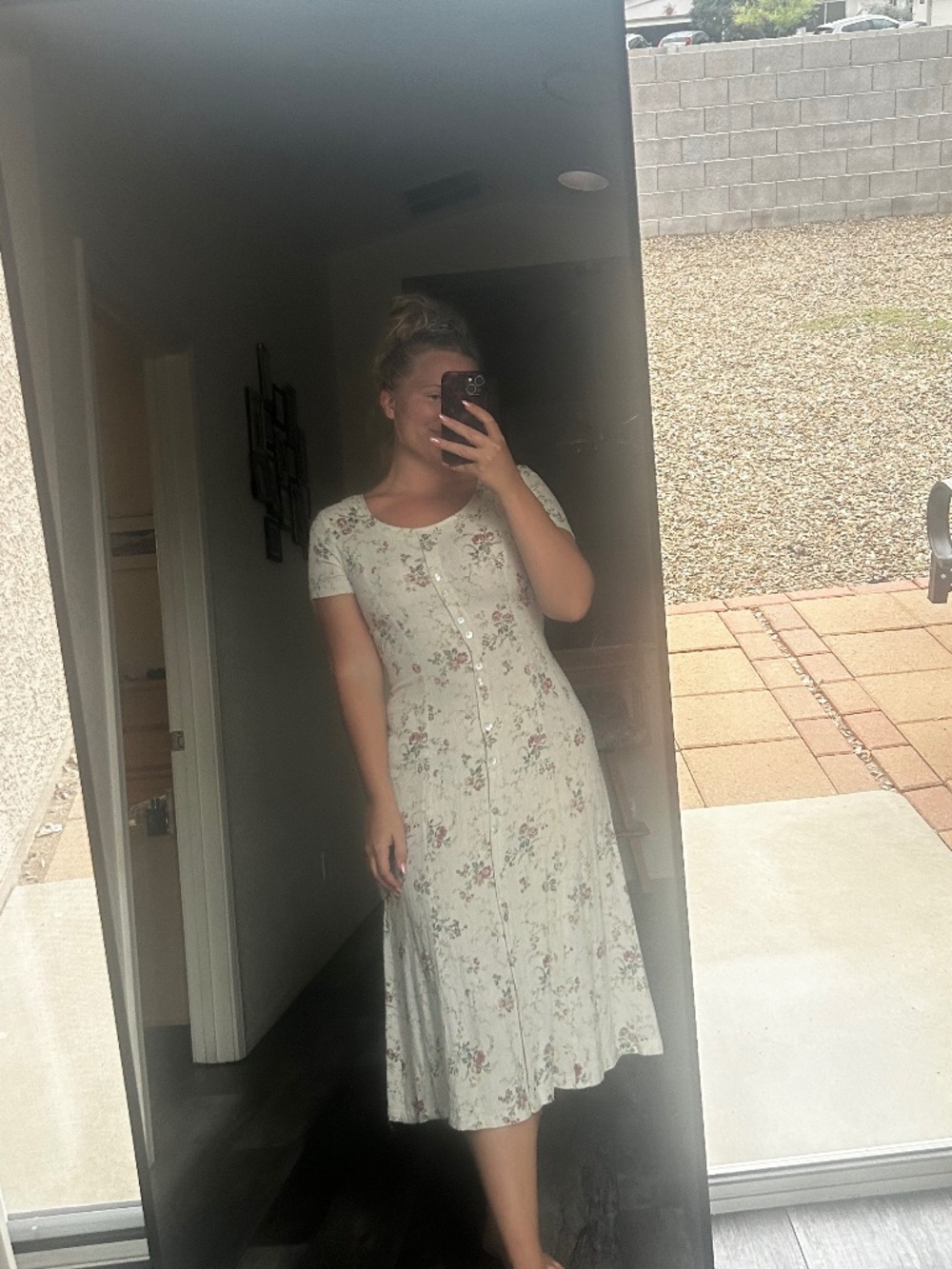 Retro Floral Midi dress